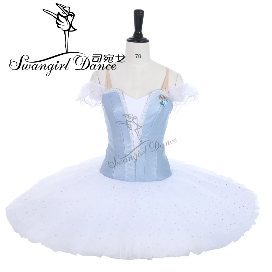 Blue gray fairy professional tutu costume YAGP competiton classical ballet tutu performance ballet stage costume dress LT0021