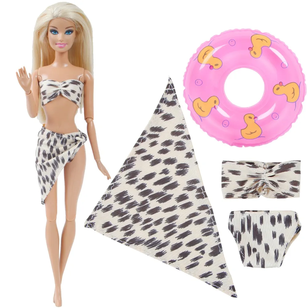 Мода микс Стиль пляжный купальник бикини купальник+ розовый плавательный буй спасательный пояс кольцо одежда для Барби аксессуары для кукол игрушки