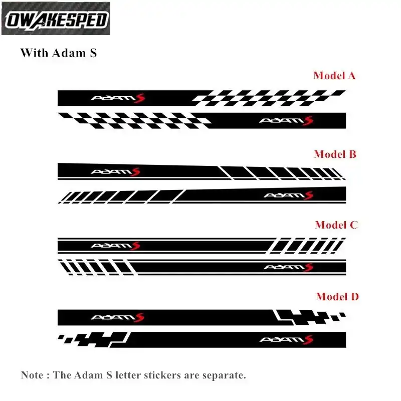 車のドアサイドスカートのためのオペルアダム4sブラックジャックレーススポーツストライプスタイリング車体装飾ビニール Car Stickers Aliexpress