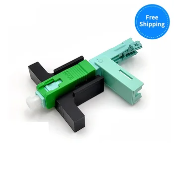 

200PCS Promotion SC APC Fast Connector Single-Mode Connector FTTH Tool Cold Connector Tool Fiber Optic Fast Connector 53mm