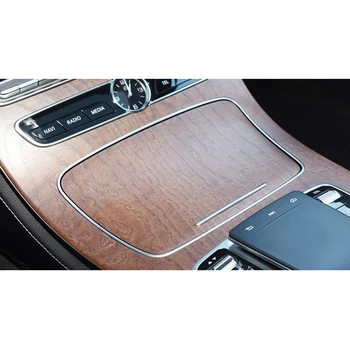 

1* Cup Holder Soot Box Decor Frame Trim For Mercedes-Benz E-Class W213 2015-2019 Electroplated Silver