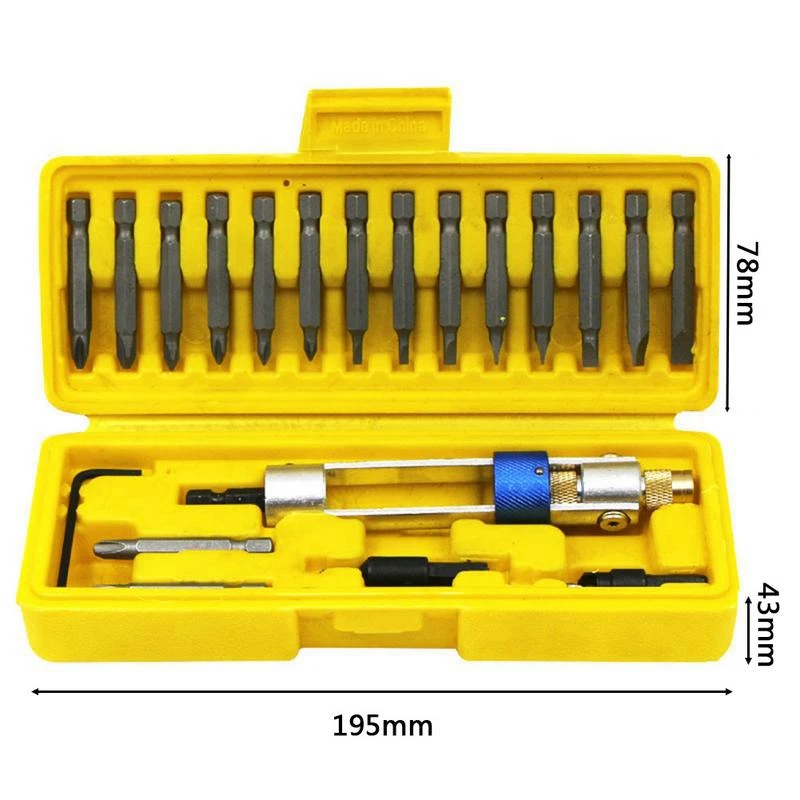 20 шт. Профессиональный Универсальный Набор насадок для отвертки набор головок шнека высокоскоростная стальная Фланцевая насадка двойные ручные инструменты