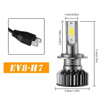 

2 x H7 LED Headlight light Conversion Kit COB Bulb 110W 26000LM White High Power 6000K Car Headlight Bulbs Accessories
