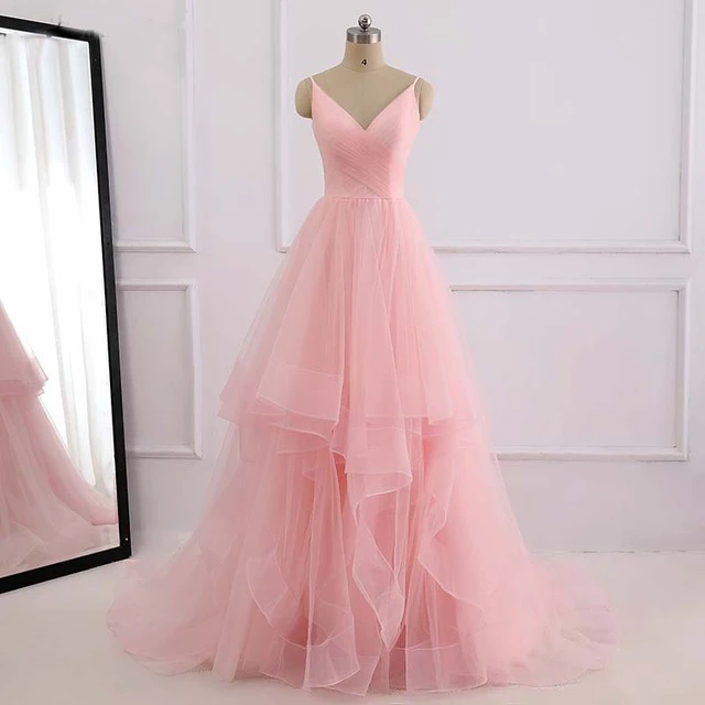 Romantic-White-Front-Floor-Length-Beach-Wedding-Dress-2019-Bridal-Gowns-Straps-Tulle-Zipper-Back-with.jpg_640x640 (1)