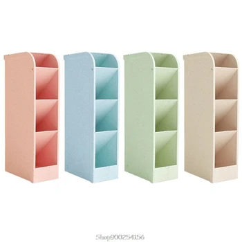 

Multi-function 4 Grid Desktop Pen Holder Office School Storage Case Box Wheat Straw Desk Pencil Organizer N12 20 Dropship