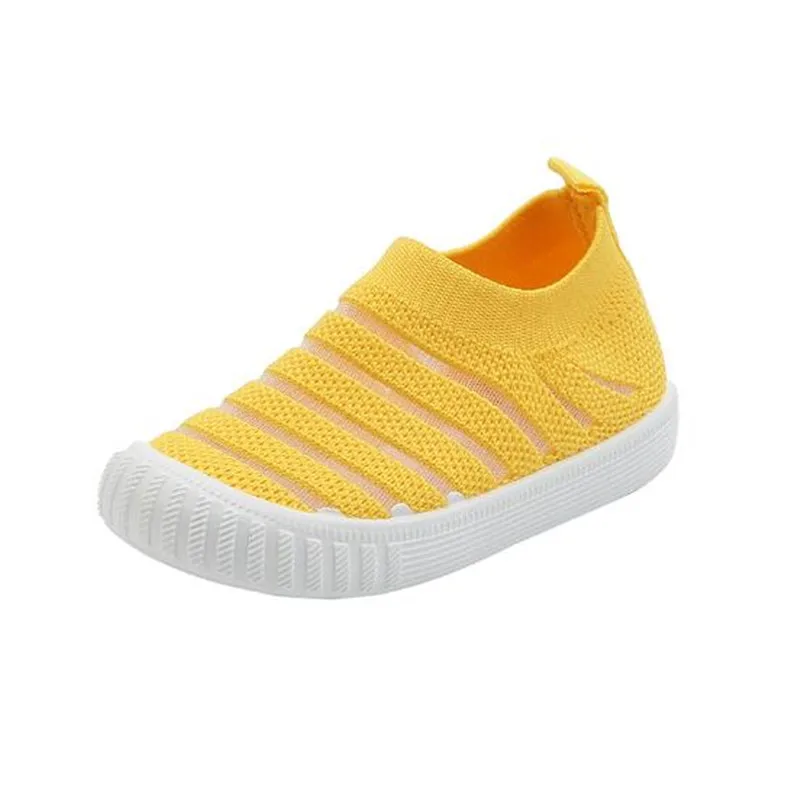 Spring Autumn Boys Flying Woven Fabric Net Shoes Girls Breathable Children's Casual Student Sports Mesh Sneakers | Детская одежда и