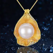 S925 Стерлинговое Серебро, ювелирное изделие, пресноводное жемчужное ожерелье, модное ожерелье s для женщин, Жемчужное ювелирное изделие, свадебное жемчужное ожерелье, подвеска