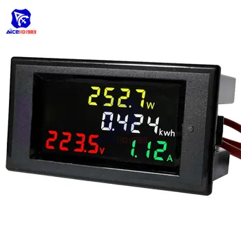 

diymore AC 80 -300V / AC 200 -450V LCD Multilmeter Voltage / Ampere / Power / Kwh Panel Meter Voltmeter Ammeter with 100A CT