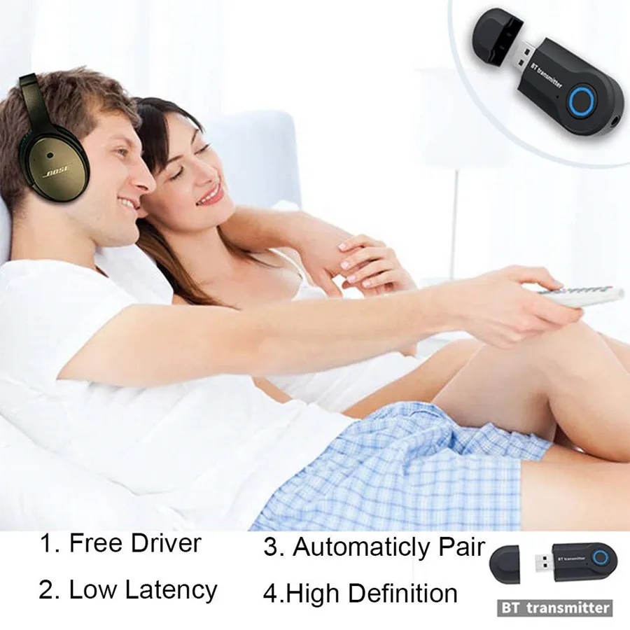 VIKEFON Bluetooth передатчик аудио 3,5 мм AUX Bluetooth 4,2 USB адаптер RCA MP3 музыка автомобильный комплект ТВ Беспроводной для динамика наушников