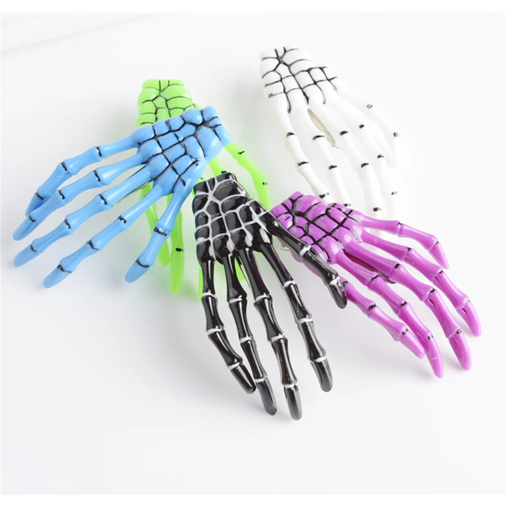 ladies headband Skeleton Claw Skull Hand Hair Clip Hairpin Zombie Punk Horror Bobby Pin Barrette Hair Clips Hair Pins Hair Accessories bride headband