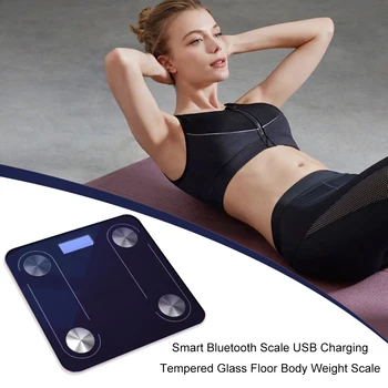 

Smart USB Charging Bluetooth Scale Body Fat Water Scale Muscle Mass BMI Weighing for Kitchen Measuring Accessories