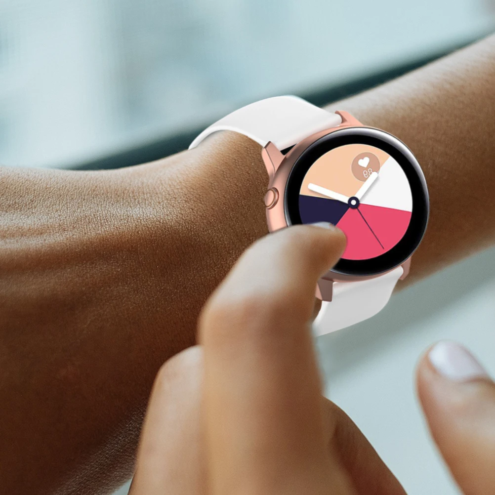 Ремешок силиконовый для смарт часов Galaxy watch active 2 спортивный сменный Браслет Samsung