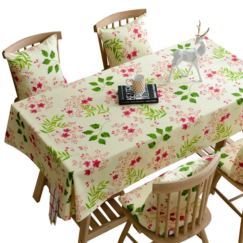 

Hot Sale New Rectangular Cotton Tablecloth Household High-end Floral Kitchen Tablecloth Art Coffee Tea Table Cover
