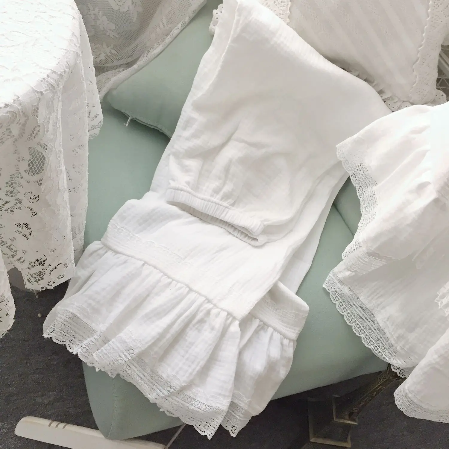 QWEEK женские пижамы из хлопка, осенние пижамы для женщин, новинка года, женские пижамы в стиле дворца, свободная Пижама для отдыха, комплект, Прямая поставка