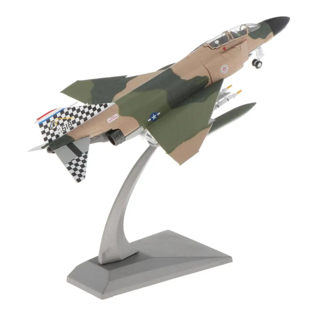 American F-4 Fighter Phantom Ⅱ Aircraft Plane model 1/100 Scale Diecast Alloy Airplane Model Desk Decor Collections