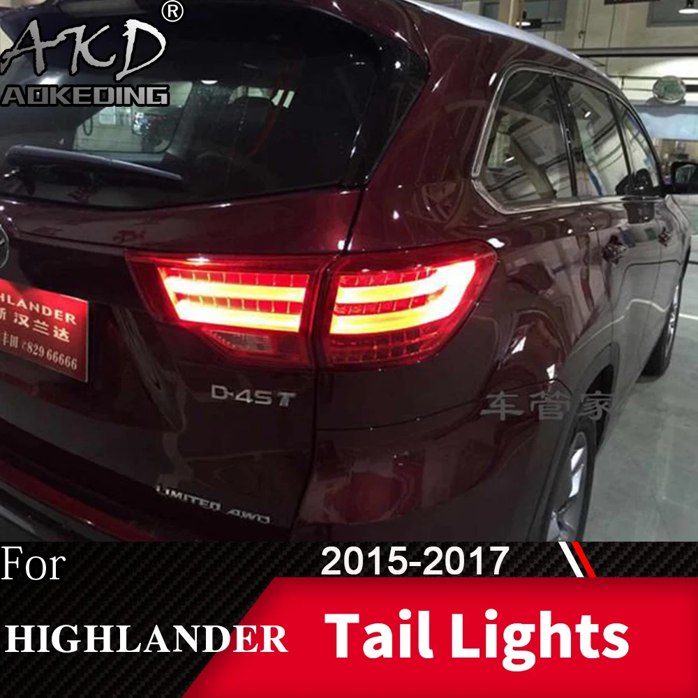 Задний фонарь для автомобиля Toyota Highlander- Kluge светодиодный задний фонарь Противотуманные фары Дневные ходовые огни DRL тюнинг автомобильные аксессуары