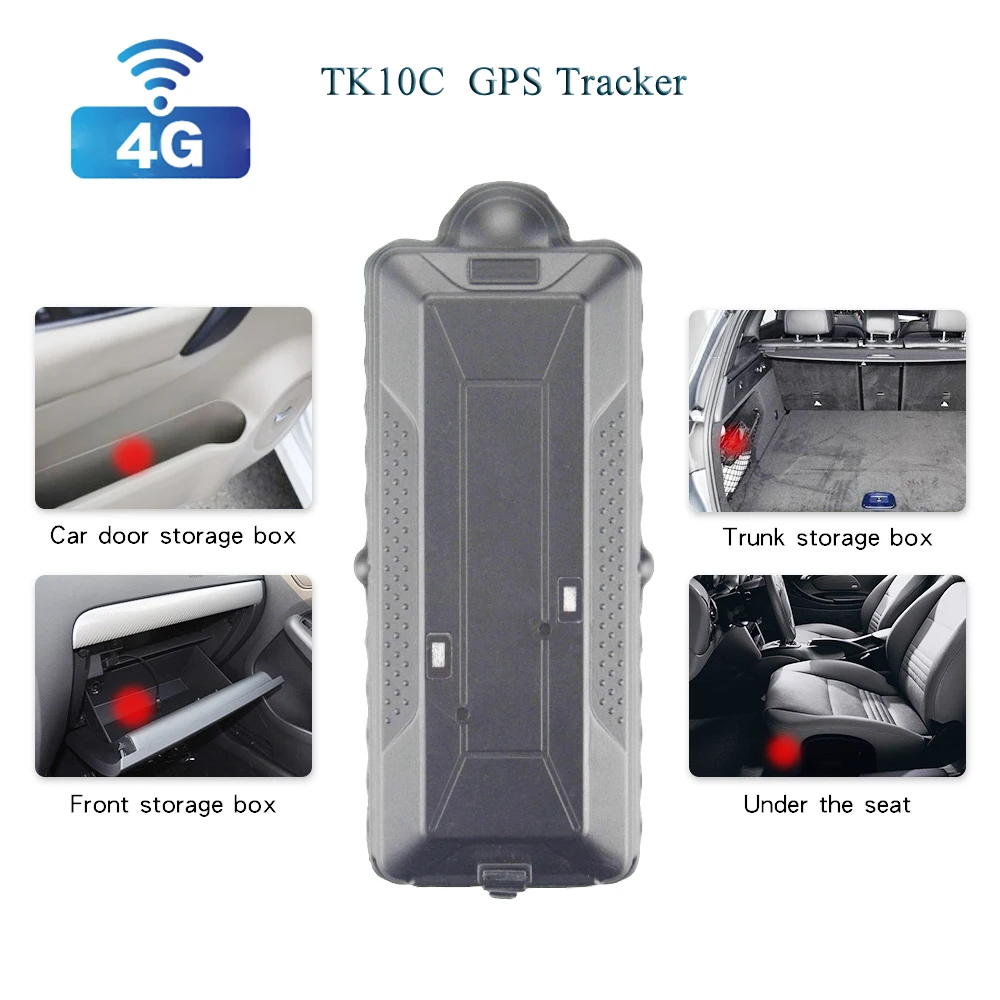 4G Magnet LTE GPS Vehicle Tracker TK10C With 10000mAh Battery Waterproof And Real TimeTracking Device Add Dismount Sensor Alert