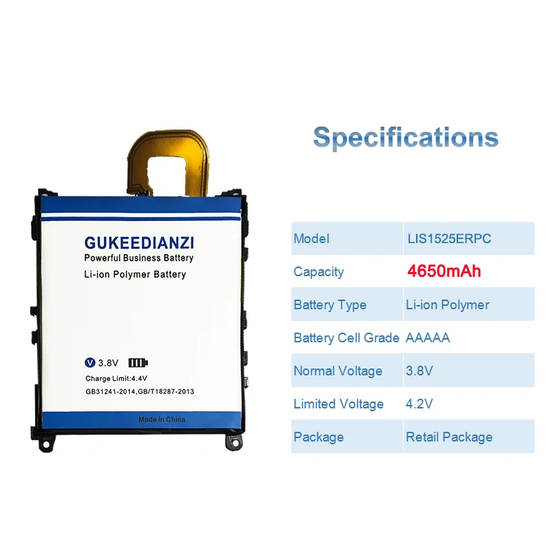 4650 мАч GUKEEDIANZI LIS1525ERPC AGPB011-A001 батарея мобильного телефона для sony Xperia Z1 L39h Honami SO-01F C6902 C6903 батарея
