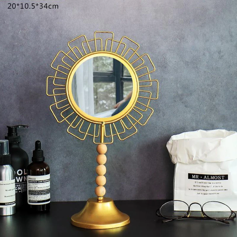 Креативное декоративное зеркало в скандинавском стиле с геометрическим цветком