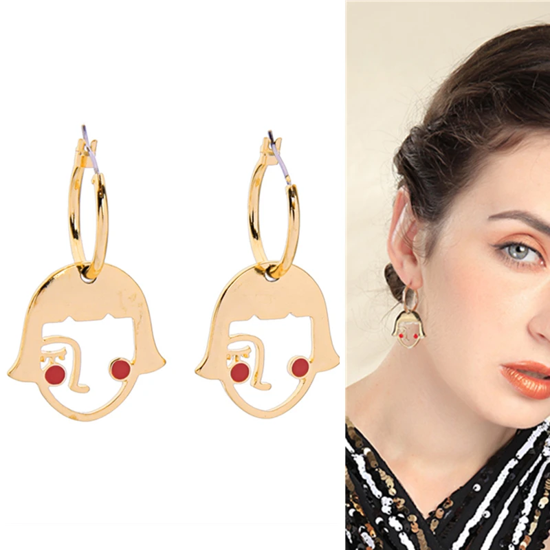 Абстрактные Висячие серьги для маленьких девочек модные ювелирные изделия милые