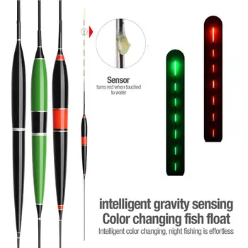 

Luminous Smart LED Fishing Float High Sensitivity Alarm Fish Bite Color Change Electronic Buoy Fish Floating Bobber Stick