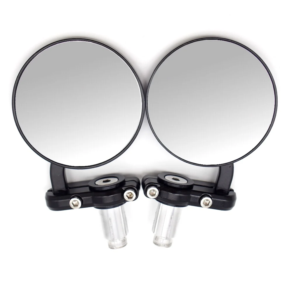 

2 pieces retro black rear view mirror motorcycle accessories For suzuki burgman 125 yamaha xvs 1100 kawasaki versys 650