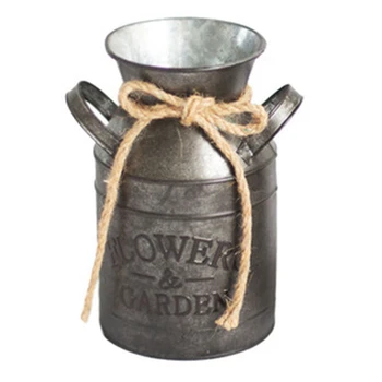 

Tin Flower Pot Iron Vase Flower Bucket Kettle Flower Retro Decorative Flower Arrangement Ornaments