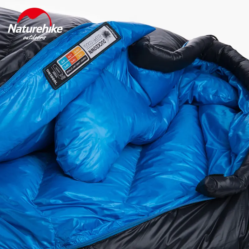Сверхлегкий спальный мешок Naturehike на утином пуху для мам взрослых кемпинг пеший