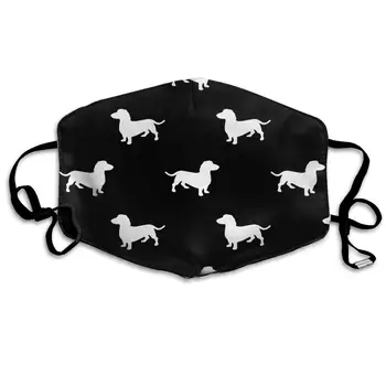 

Dachshund Dog Washable Reusable Mask, Cotton Anti Dust Half Face Mouth Mask For Kids Teens Men Women With Adjustable Ear Loops