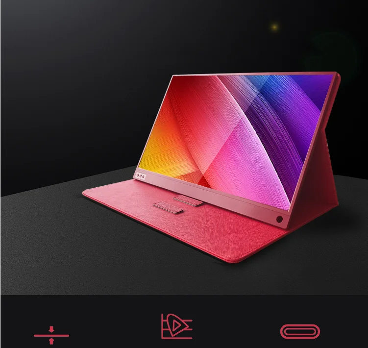 4K with Touch Портативный монитор 15,6 ”светодиодный usb type C Hdmi игровой монитор ips 1080p HD дисплей для PS4 ноутбука телефона Xbox переключатель ПК с Чехол - Цвет: 4K with Touch