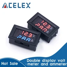 Voltímetro Digital, amperímetro con pantalla Dual, Detector de voltaje, Panel de medición de corriente, Amp Volt, 100