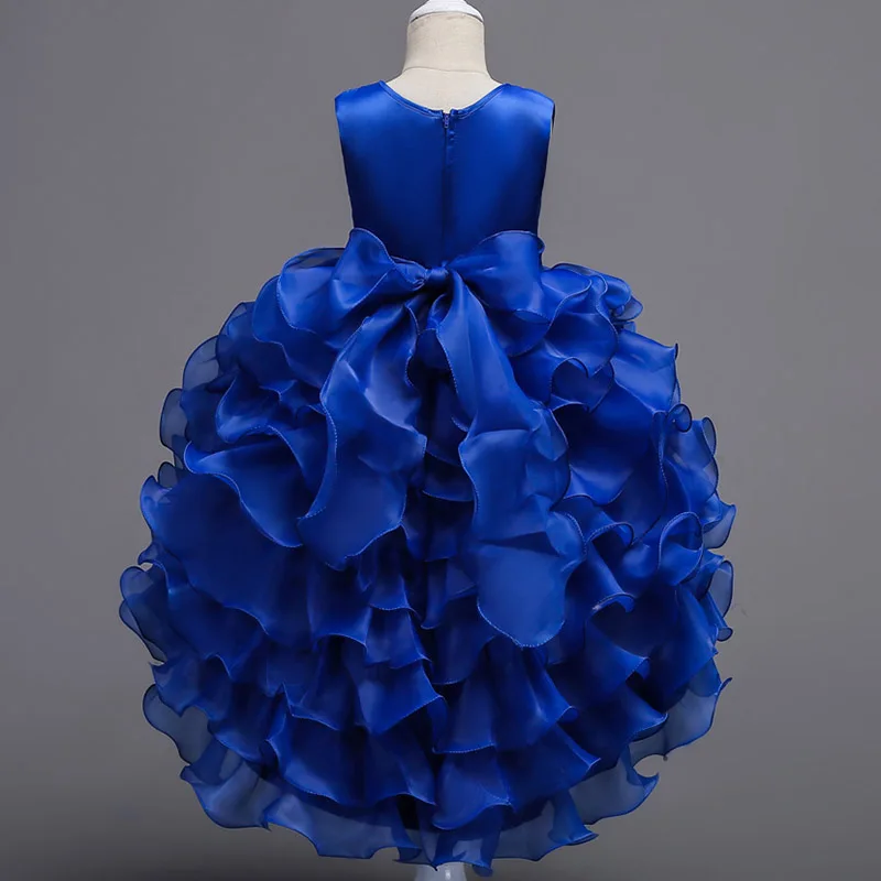 kids dresses for girls Flower embroidery tutu Kids Clothing Elegent Girls Dresses for Children Princess Party Custumes