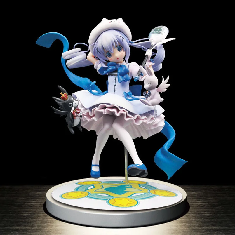 

21cm Japanese anime Is the order a rabbit Kafuu Chino PVC action figure toys anime Kafuu Chino collectible model toys kid gift