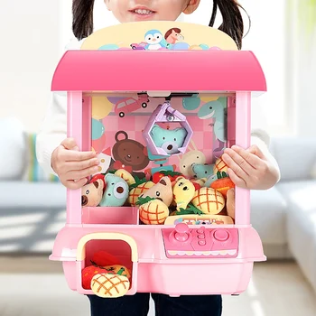 

Electronic Kids Claw Machine Catch Doll DIY Mini Machine House Coin Operated Catcher Mini Vending Machine Gift For Children Toys