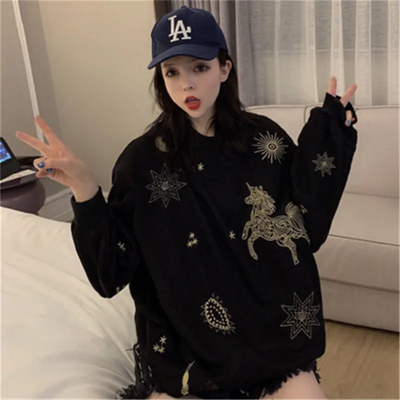 2020 New Autumn Women Fashion Slim Top Female High Quality Long Sleeve Ladies Round Neck Pullover Girl Leisure Hoodies | Женская одежда