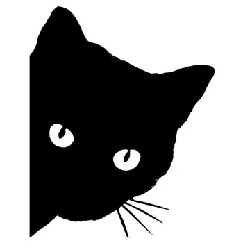 

Creative Reflective Sticker Black Cat Face Peeking Car Reflectante Stickers Automotive Window Decoration Reflective Sticker