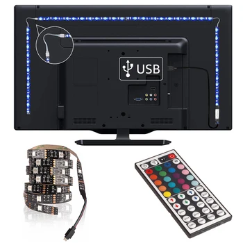 

USB LED Strip 5V RGB LED Tape TV Background Lighting Cabinet 50CM 1M 2M 3M 4M 5M Flexible Neon Ribbon Lights Lamp LED Strip 5050