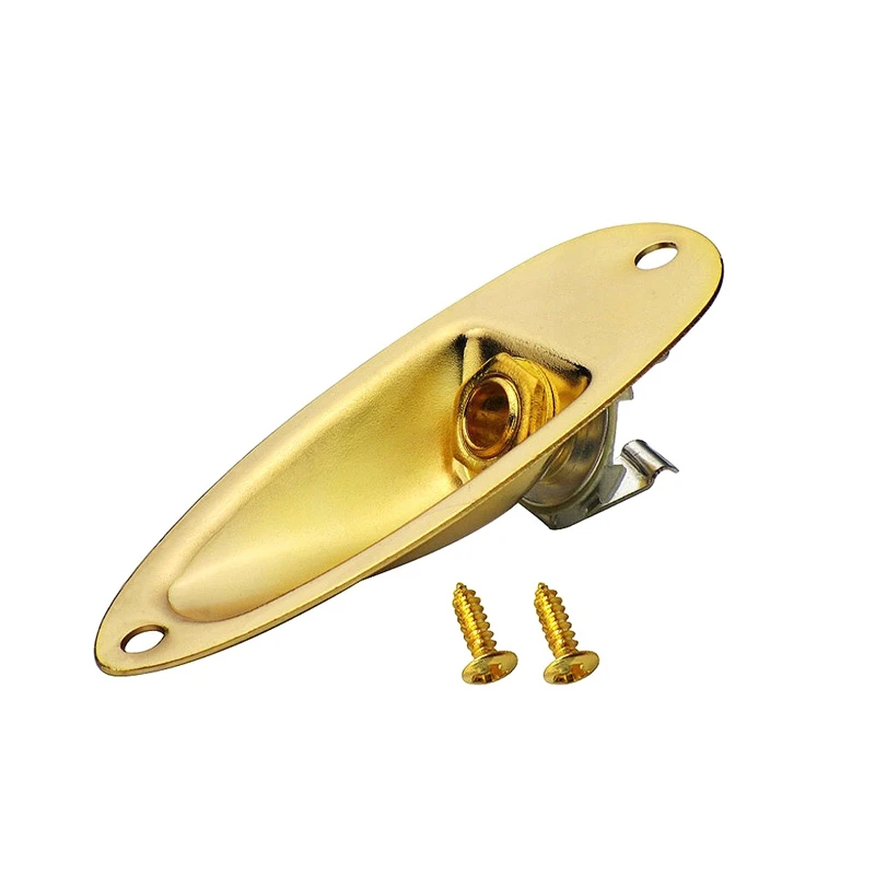 Dropship-2Pcs гитарный разъем для лодки 1/4 дюймов вход выход Jack ПЛАСТИНА гнездо 6,35 мм для FD Strat Стиль гитарные части-серебро и золото