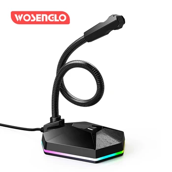 

Wired microphone With Phone Stand Tabletop Stereo Gaming PC microphone Studio Gaming 360° USB microphone Professional Mic