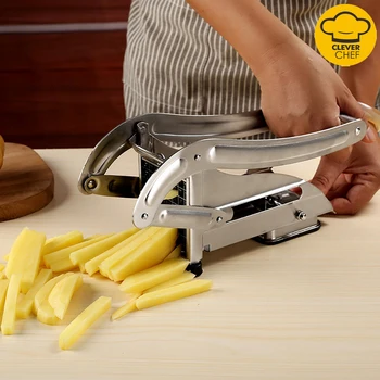 

64 Cut Potato Chopper Stainless Steel Potato Cutter French Fry Making Kitchen Cooking Tools Food Cutting Machine Kitchen Gadgets