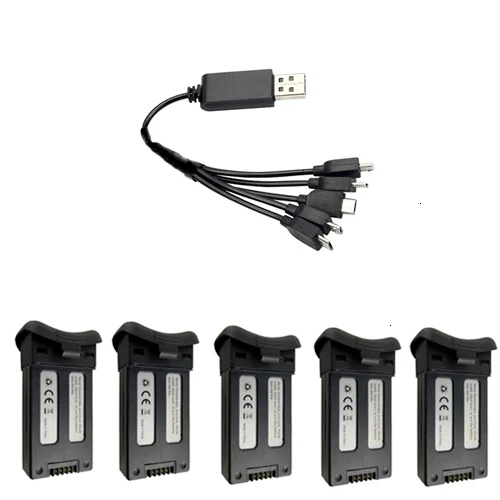 3,7 V 1000mAh зарядное устройство комплекты для SJRC S20W T25 четыре оси Дрон запасные части пульт дистанционного управления Самолет аккумуляторная батарея - Цвет: Многоцветный