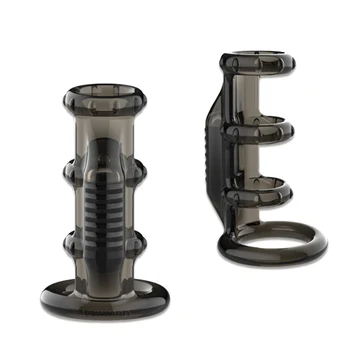 VATINE TPE Ejaculation Delay G spot Stimulator Wearable Penis Sleeve Vibrator Couple Share Vibrator 4