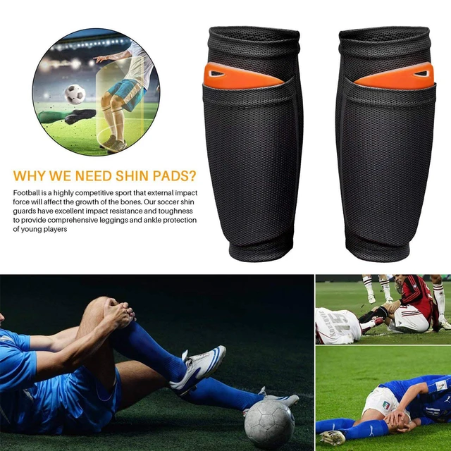 1 Pair protege tibia football adultes Kid football leg safety calf support  Adult Soccer Shin pads Protective gear - AliExpress