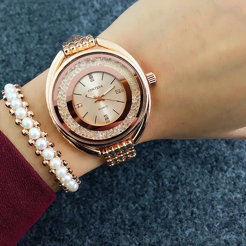 Reloj mujer, серебряные женские часы, роскошные модные брендовые ЖЕНСКИЕ НАРЯДНЫЕ часы, кварцевые наручные часы из сплава для девушек, женские часы с кристаллами