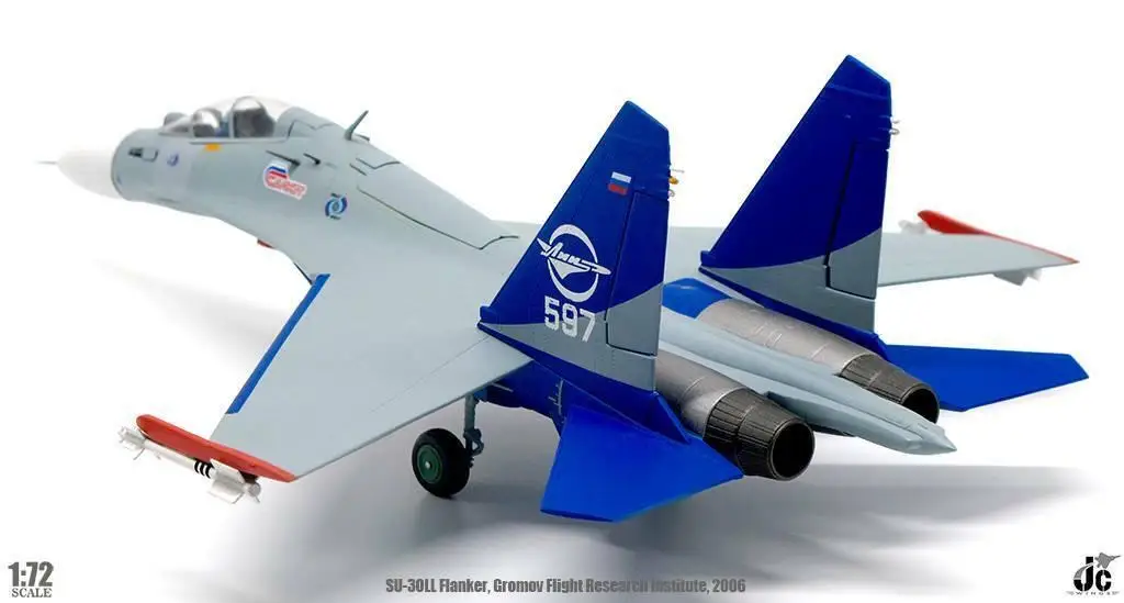 JC Крылья Su-30LL Громов летный научно-исследовательский университет 1/72 литая модель самолета