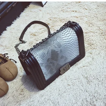 

Fashion New Women's Crocodile Shoulder Bag Chain Small Messenger Bag
