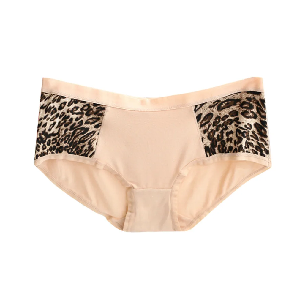 Бежевый Womail Leopardo, нижнее белье, низкая посадка, сексуальное нижнее белье для женщин, высокая эластичность, сексуальные трусики, бесшовные трусы, нижнее белье, нижнее белье - Цвет: Бежевый