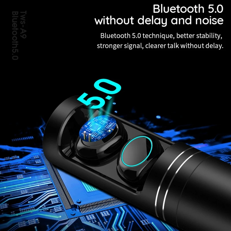 ABKT-Tws Ipx7 водонепроницаемый Bluetooth 5,0 наушники Hifi истинные беспроводные наушники мини-пресс-контроль стерео наушники с зарядным устройством