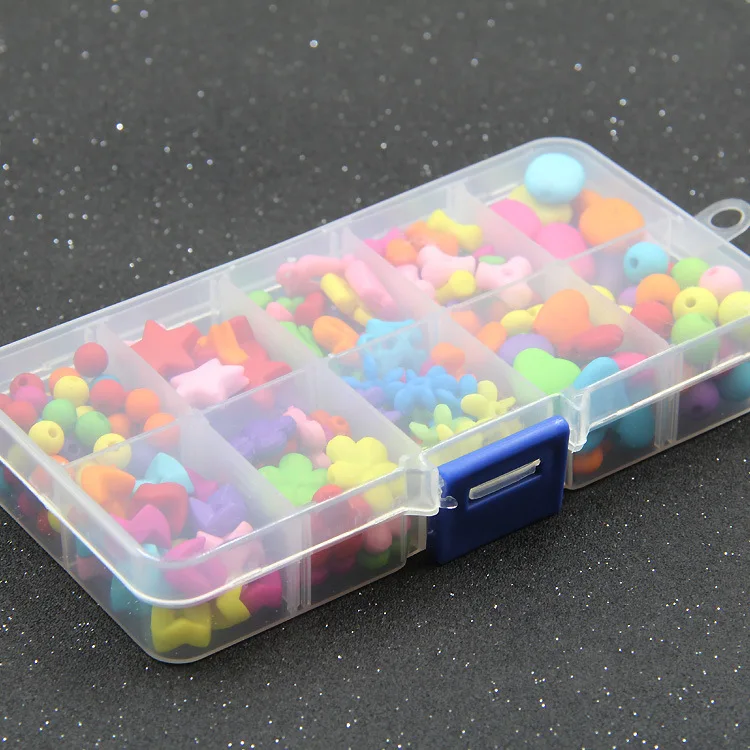 Small Ten Grid Dull Polish Children Jewelry Handmade DIY Early Education Beaded Bracelet Gift Box Loose Beads Weak Sight Trainin