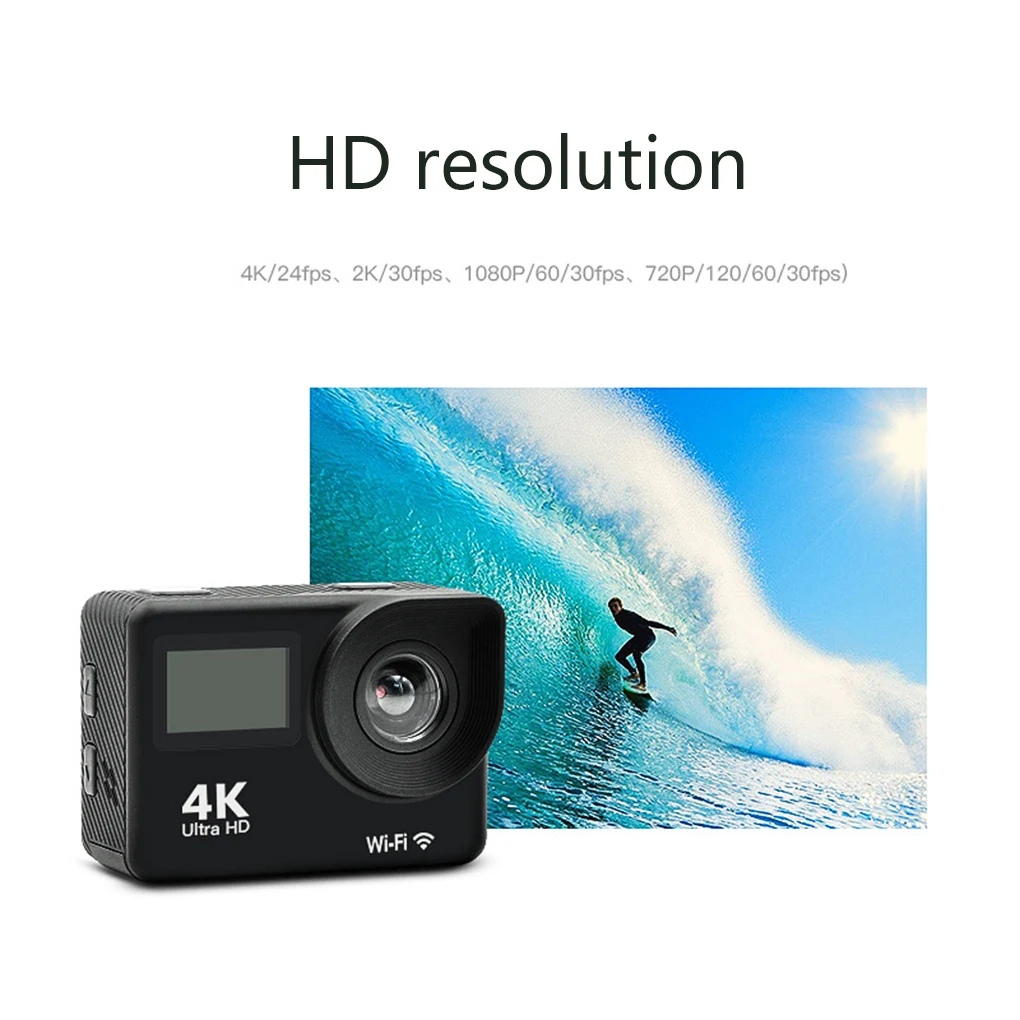 Наружная походная Экшн-камера 4K Full HD Sport DV 2," стяжка мини-камера с защитным корпусом для плавания водонепроницаемая Спортивная DV